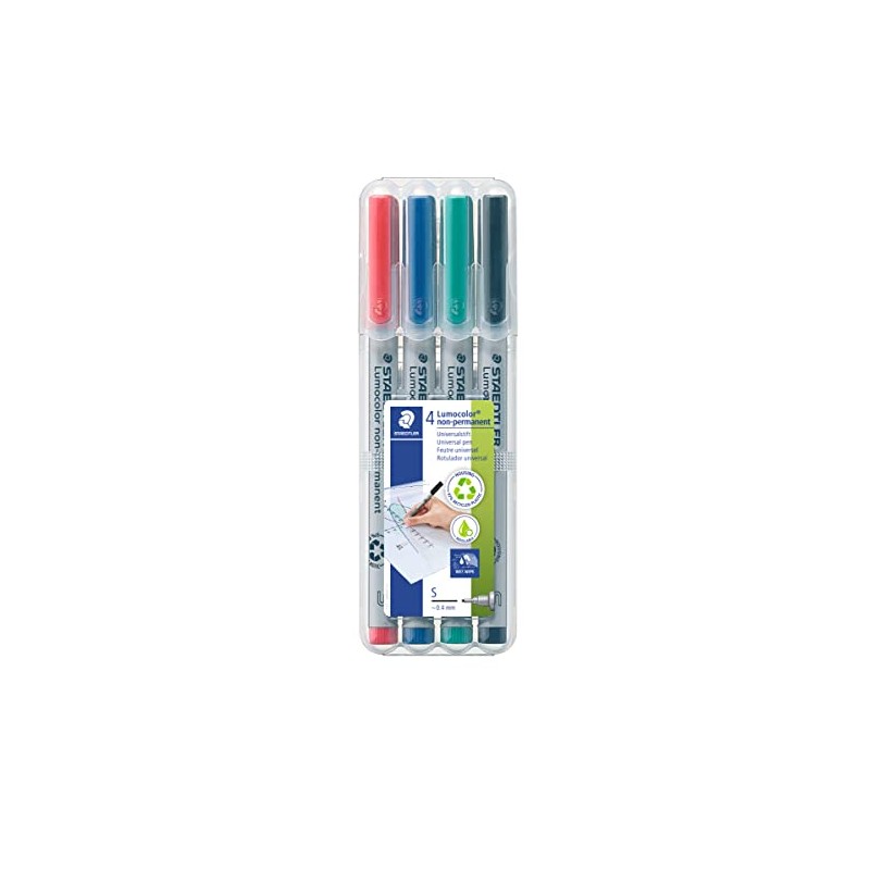 Staedtler Lumocolor no-p S - Bolígrafo universal (4 unidades, 311