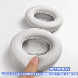 HATOFES Ohrpolster für Bose 700 Noise Cancelling Kopfhörer (NC700) – Ohrpolster Ersatz mit weichem PU-Leder, luxuriöser Memory-Schaum, zusätzliche Dicke, extra langlebige Ohrpolster (weiße Farbe)