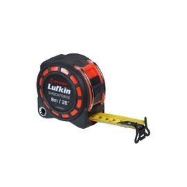 Lufkin Crescent L1125CME2 3 cm / 1-3/16 x 8 m / 26 inch Shockforce Double-Sided Tape Measure, 30 m Case Tested - Version with Yellow Blade