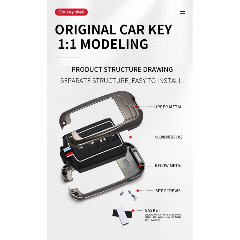 TECART Key Fob Cover Fit for Toyota Tacoma Sequoia Key