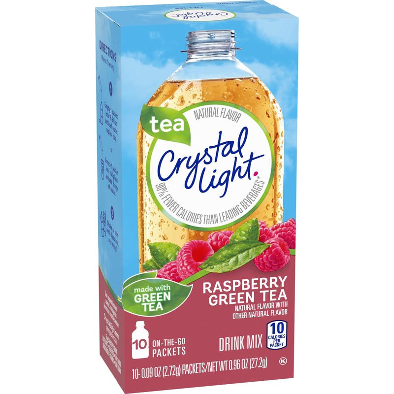 Crystal Light On The Go Raspberry Green Tea, 10-Packet Box