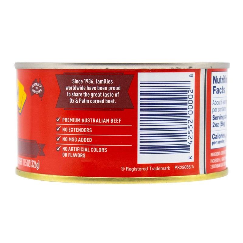Ox & Palm Corned Beef Original Chunky Style, 11.5oz (Pack