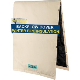 Cholila Cover Backflow Preventer Cover Insulated (5°F) - 18" W x 34" H Sprinkler Covers for Outside for 2-Way Opening Pipes - Backflow Insulation Cover with Thicker 7 Layers Fabric - Backflow Cover