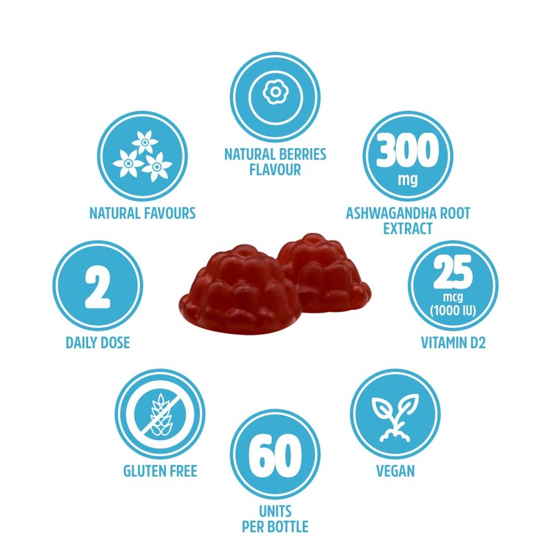 VITALDIN Ashwagandha Gummies – 300 mg Ashwagandha Root Extract KSM-66