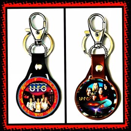UFO WITH MICHAEL SCHENKER COLLECTION TWO LEATHER KEYCHAINS