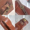 12.99" Large Leather Fixed Blade Knife Sheath,EDC Back Organizer for