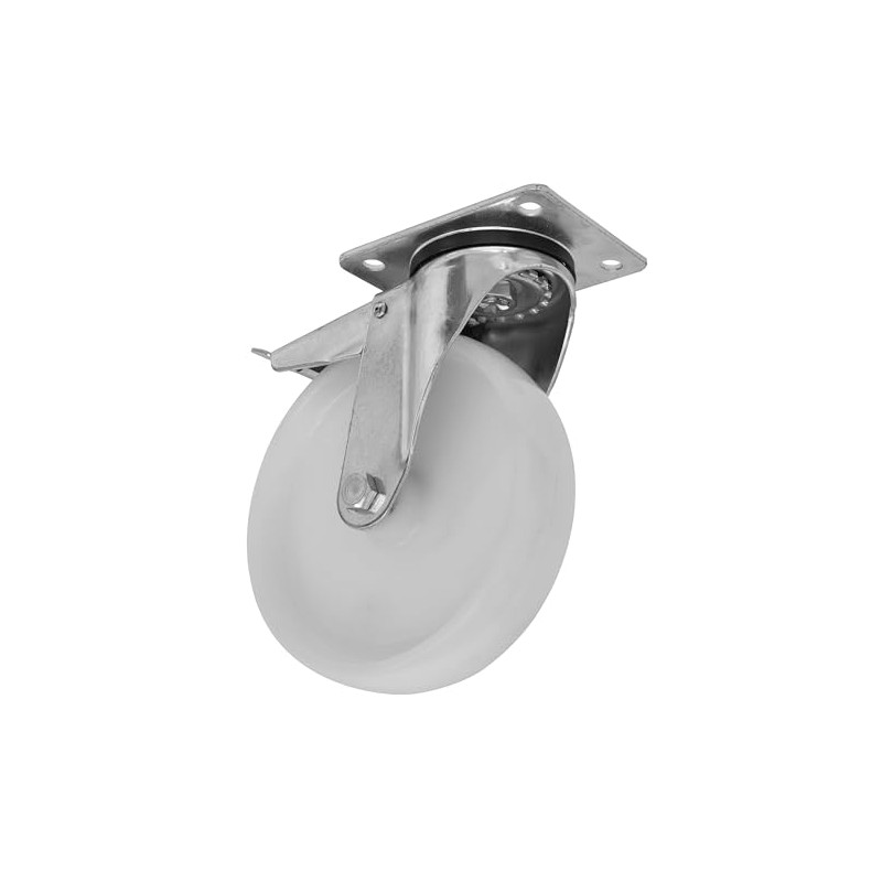 Ø100mm Heavy-Duty Nylon Castor Wheel Swivel with Total Lock -