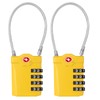 ZHEGE TSA Approved Luggage Locks, Suitcase Padlocks, White Code Padlock