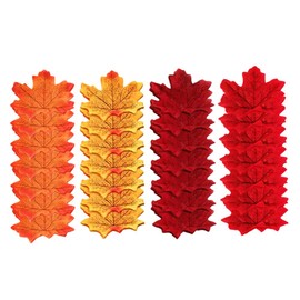 Yarssir 200PCS Fall Artificial Maple Leaves Decorations - Thanksgiving Autumn Leaf Wedding Party Table Decor