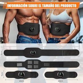 Abdominales Aparato, Aparato para Abdominales un Conjunto de Tres Cinturones, 12 Modos y 19 Niveles de Intensidad, Adecuados para el Entrenamiento de 