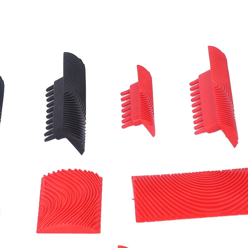 Rubber Wood Graining Tool Handheld Wood Texture Pattern Roller for