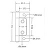 2" x 11/16" Non-Mortise Bright Brass Plated Hinges | 2 Pc/Pack | Cabinet, Cupboard Furniture Hardware | H11-H529ABP