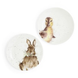 Wrendale Coupe Plates - Rabbit Duckling - Set of 2