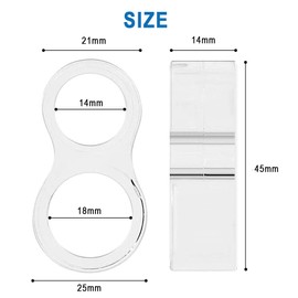 10 Pcs Door Handle Bumpers, Bolatus Door Handle Bumper Guards PVC Transparent Stop Wall Damage Door Handle Protectors Buffer Walls (8-Shape)