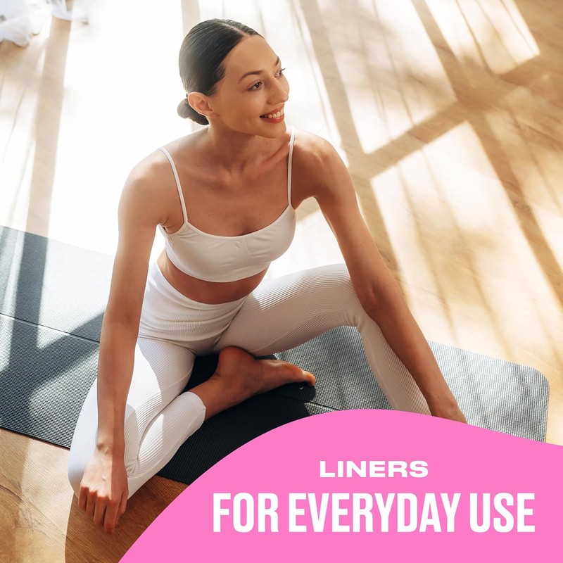 Carefree Panty Liners for Women Long, Unwrapped, Unscented, 92ct
