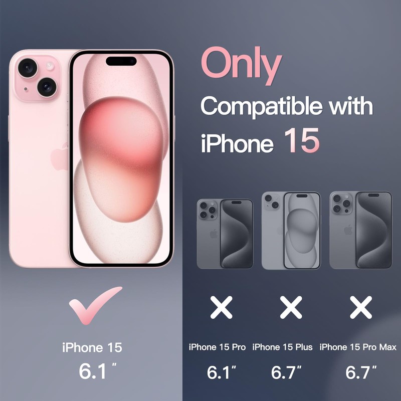 JETech JETech Magnetisch Hlle fr iPhone 15 6,1 Zoll Kompatibel