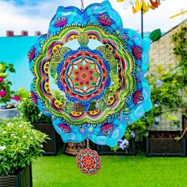 Wind Spinner 12-inch 3D Stainless Steel for Garden Decor, Park Spinner Sea - Worth Gift Holiday Decor GWS