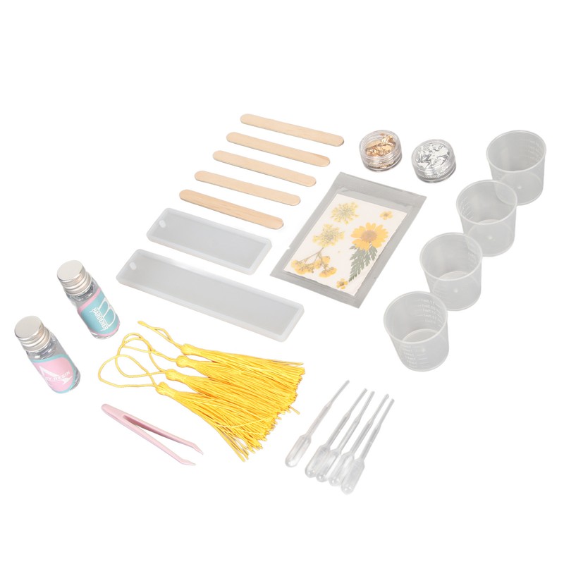 Bookmark Resin Molds Tear Resistant Reusable Bookmark Mold Tassels Kit