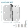 30 Pack Satin Nickel Door Hinges 3.5 inch Brushed Nickel