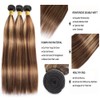 BilltiiWW P427 Bundles Human Hair Highlight Straight Bundles Ombre Honey