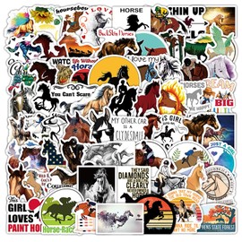 100PCS Horse Stickers, Vinyl Waterproof Decals, Perfect Horse Lover Gifts Horse-Themed Stickers with Motivational Positive Stickers for Teens Girls Water Bottles Laptop Computer Luggage Cup