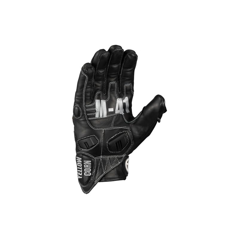 Yellow Cone BK/SV L YG-192 Titanium Leather Gloves