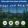 FHNFHN String Light Poles 4 Pack,10FT Metal String Light Poles