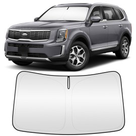 Windshield Sun Shade for Kia Telluride 2020-2025 4-Layer Front Window Shade Custom Sun Visor 240T Shade Blocks UV Keep Your Car Cooler