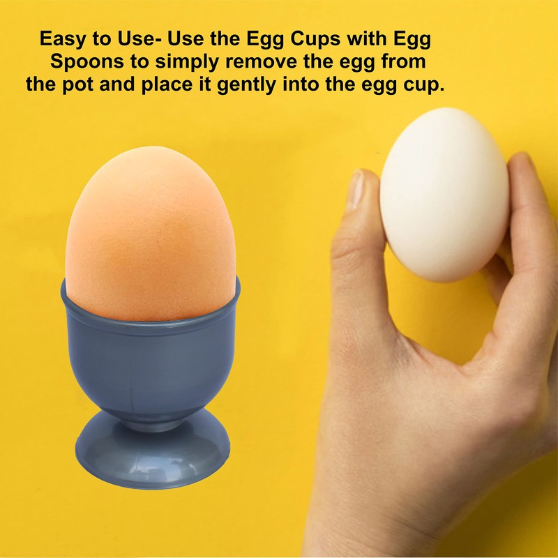 SUL Plastic Egg Cups Set; Soft Boiled Egg Cup Holders