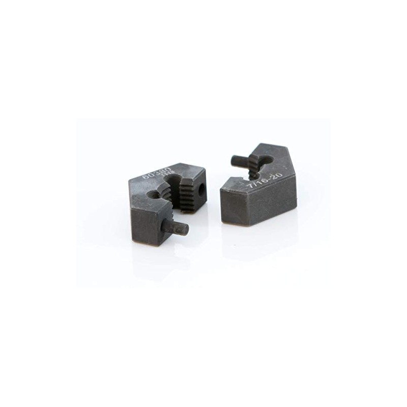 Steelman 7/16-20 SAE Split Die Thread Chaser, Indexing Pins, Steel,
