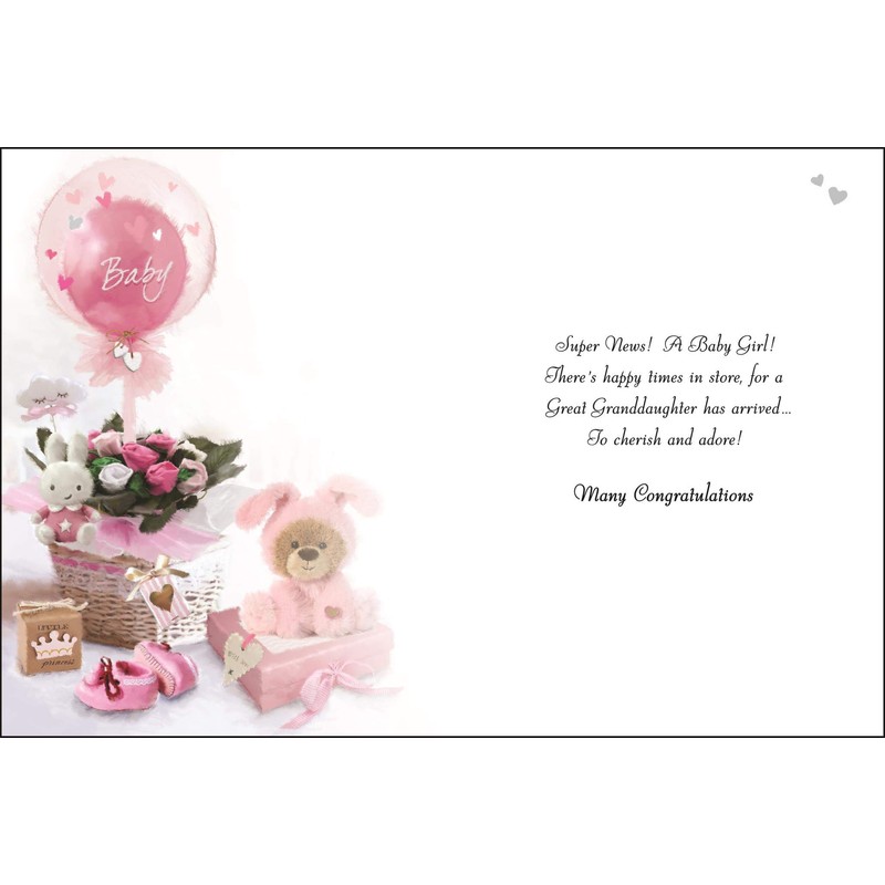 Jonny Javelin Congratulations On A New Baby Great Granddaughter Card