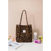 Svnqney Women's Tote Bag, Leopard pattern, L