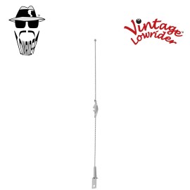 Vintage Lowrider F&R FRONT & REAR Vtg LOWRIDER 32"WING TWIST BICYCLE ANTENNA (SHOW PART) CHROME