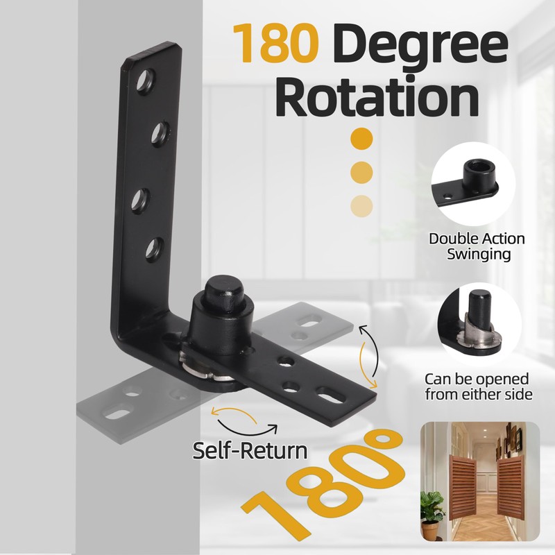 JAVOUKA 2 Pack Swing Door Hinge, Hardware Commercial Saloon Door