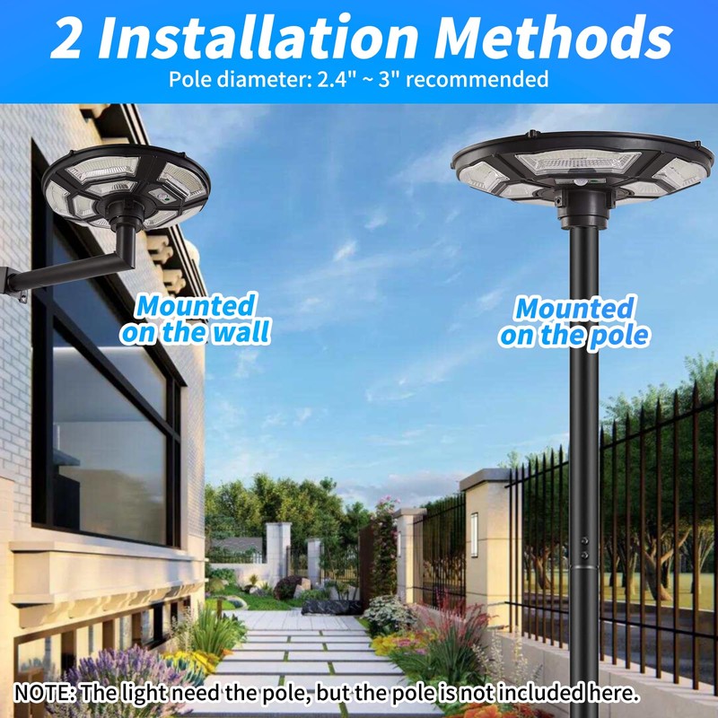 Locontifni 4000W Outdoor Street Light Head, Solar Powered, IP65 Waterproof,