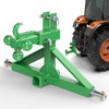 Green 3 Point Hitch Receiver Dual 2” Receiver with Tri-Ball