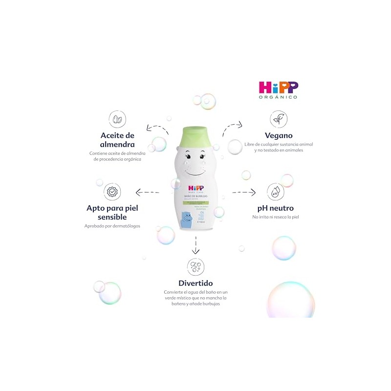 HiPP Baño de Burbujas para Piel Sensible 250ml