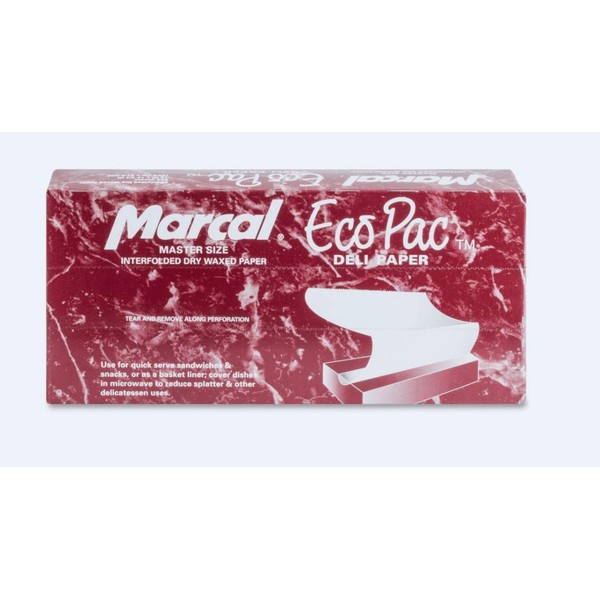 Marcal Co.-6109 Deli Wrap Interfolded Wax Paper/Dry Waxed Food Liner Master Size 12" x 10¾", 500 Sheets