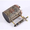 IDECOR Taza Tarro 3d Retro Vikingo Gotico Resina Y Acero