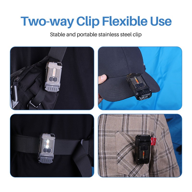 Small Powerful EDC Flashlight Bright 1200LM USB C Rechargeable IP67