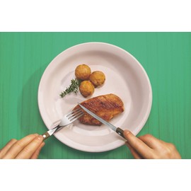 Tramontina Wooden Pattern Table Fork Traditional 7.5 inches (19 cm) Lightweight Natural Wood Made in Brazil 22202/400 TRAMONTINA