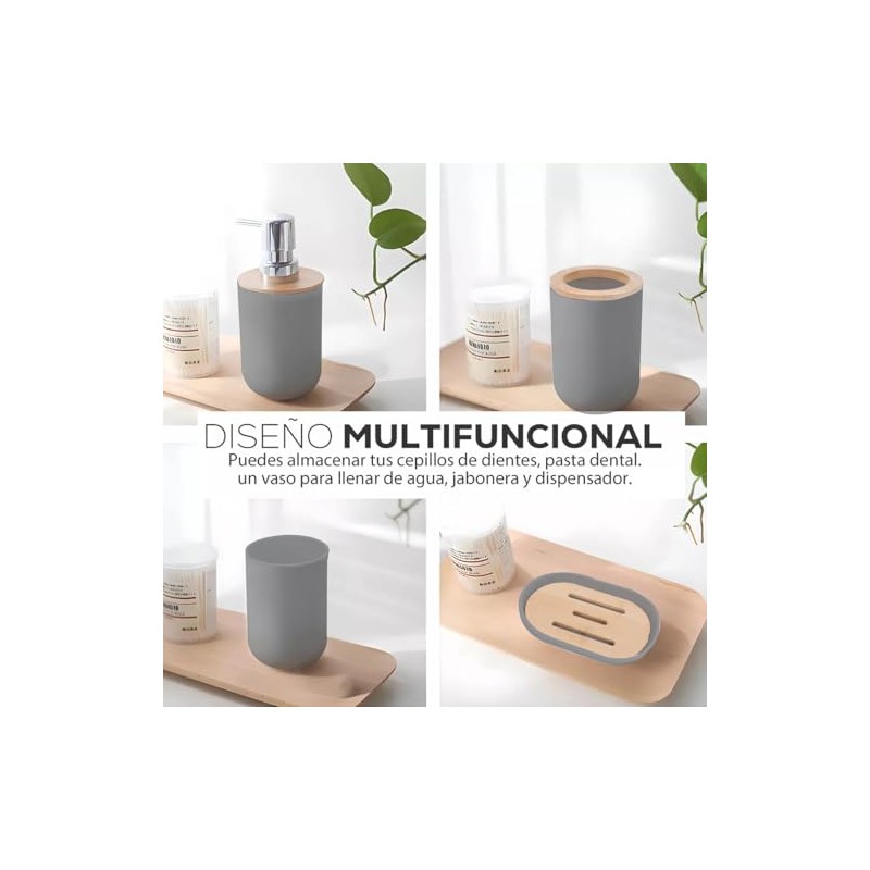 Accesorios para Baño Juego de 4 Accesorios De Baño, Dispensador