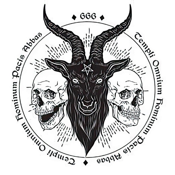 Sevendosong 6 Sheets Temporary Tattoos black goat scary sketch art