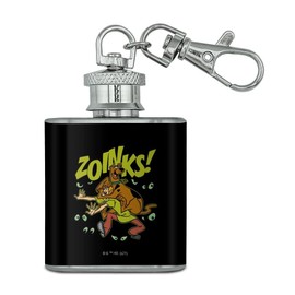 Scooby-Doo Zoinks Eyes Stainless Steel 1oz Mini Flask Key Chain