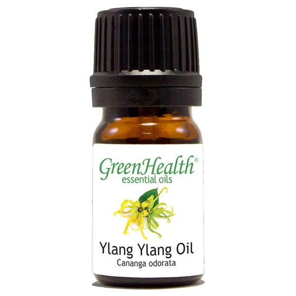 Ylang Ylang – 1/6 fl oz (5 ml) Glass Bottle – 100% Pure Essential Oil – GreenHealth