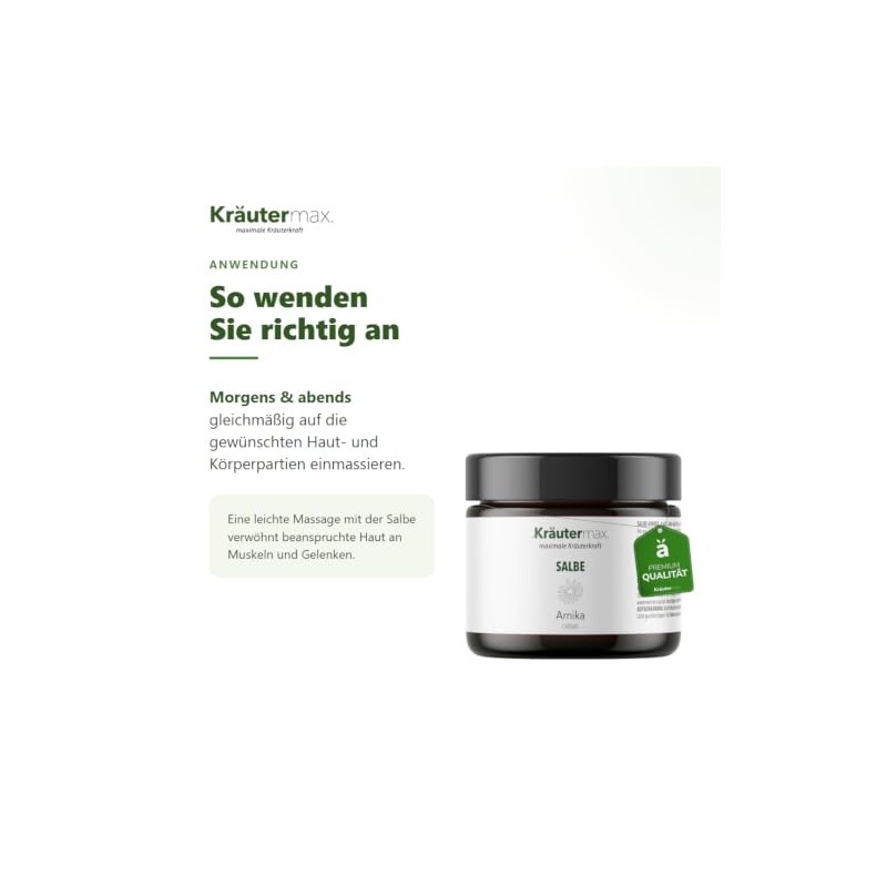 Kräutermax Arnica Ointment Cream High Dose 100 ml - Natural
