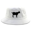 Goat Animal Chest Mens Bucket Hat Cap White