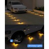 DetarZinLED Solar Step Lights Outdoor Waterproof, 4 Pack Warm White