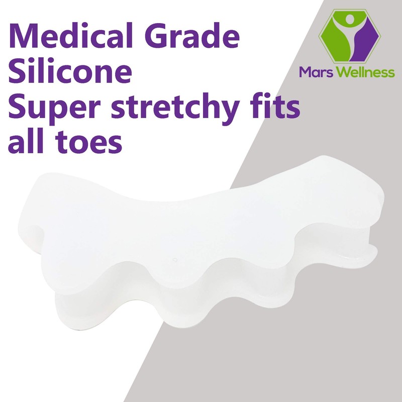 Mars Wellness Gel Toe Separators 1 Pair - Correct Bunions,