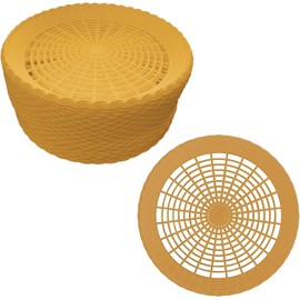 Young Wolf 24 Heavy Duty Plastic Paper Plate Holders Woven Paper Plate Holder for Kitchen Outdoor Picnic Gold